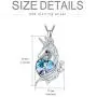 TOUPOP [Horse/Giraffe/Unicorn] Necklace s925 Sterling Silver Pendant Necklace Jewelry with Heart Crystal, Birthday Christmas Valentines Day Mother’s day Gifts for her Mom Women Teen Girls Animal Lovers