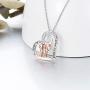ROMANTIC WORK Sister Necklace for Girls Sterling Silver Heart Best Friends Pendant Necklace Friendship Sister Jewelry Gift for Women Classmates