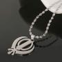 Sikhism Necklace Pendant Sikh Khanda Jewelry Gold Color Sikhs Necklaces Religious