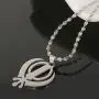 Sikhism Necklace Pendant Sikh Khanda Jewelry Gold Color Sikhs Necklaces Religious