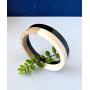 HILROSE Wooden & Resin Bangles for Women/Girls - Bohemian Minimalist Wood Bangle Bracelet Boho Jewelry Gifts(8cm x 8cm)