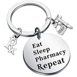 ENSIANTH Funny Pharmacy Tech Gift Pharmacist Gift Eat Sleep Pharmacy Repeat Pharmacy Tech Gift