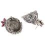 Crunchy Fashion Bollywood Style Traditional Indian Oxidised Silver Jewelry Jhumki Jhumka Earrings for Women/Girls