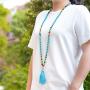 PNEIME 108 Mala Beads Necklace - 8mm Tibetan Prayer Beads -Yoga Meditation Beads Necklace - Hand Knotted Japa Mala