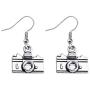 Photographer Gift Camera Infinity Love Charm Y Necklace Travel Jewelry Photography Gifts (Camera earring)