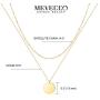 Mevecco Layered Heart Necklace Pendant Handmade 18k Gold Plated Dainty Gold Choker Arrow Bar Layering Long Necklace for Women…