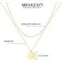 Mevecco Layered Heart Necklace Pendant Handmade 18k Gold Plated Dainty Gold Choker Arrow Bar Layering Long Necklace for Women…