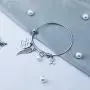 Memorial Initial Bracelet Sympathy Gifts A Piece of My Heart is in Heaven Memory Jewelry with Initial Loss Condolences Gifts