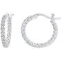 PAVOI 14K Gold Plated 925 Sterling Silver Post Cubic Zirconia Hoop Earrings