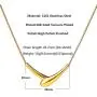 HIXIN Initial Letter V Necklac 18K Rose Gold Plated First Name Chain Choker Necklace with Handshake Embrace Pendant Barber Necklace Jewelry Gift for Womens or Girl