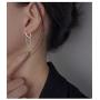 COLORFUL BLING Tassel Chain Dangle Small Hoop Earrings for Women Girls Men Minimalist Personalized Punk Jewelry
