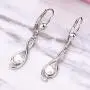YL Inifinity Earrings 925 Sterling Silver 4mm Freshwater Pearl Leverback Earrings 18k White Gold Twist Dangle Drop Jewelry for Women YL Inifinity Earrings 925 Sterling Silver 4mm Freshwater Pearl Leverback Earrings 18k White Gold Twist Dangle Drop Jewelry for Women