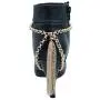 TFJ Women Jewelry Boot Bracelet Gold Metal Chain Shoe Bling Long Back Tassel Fringe Charm Wrap Around Strap