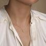 S.Leaf Tiny Star Necklace Sterling Silver Dainty Necklace Gold Necklaces for Women