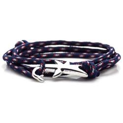 Heavstjer Fashion White Alloy Shark Tail Hook Colorful Rope Link Bracelet