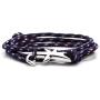 Heavstjer Fashion White Alloy Shark Tail Hook Colorful Rope Link Bracelet