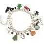 Blingsoul Mare Night Horror Charm Bracelet - Christmas Before Horror Pumpkin Charm Halloween Jewelry Gift for Women