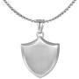 Xusamss Punk Rock Titanium Steel Shield Pendant Necklace,24inches Link Chain