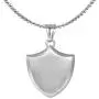 Xusamss Punk Rock Titanium Steel Shield Pendant Necklace,24inches Link Chain Xusamss Punk Rock Titanium Steel Shield Pendant Necklace,24inches Link Chain