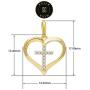 SOLIDGOLD- 14K Yellow Gold Crystal Clear CZ Cross Heart Pendant and an Adjustable Necklace Chain