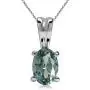 Silvershake 7x5mm Oval Shape 925 Sterling Silver Solitaire Pendant with 18 Inch Chain Necklace Silvershake 7x5mm Oval Shape 925 Sterling Silver Solitaire Pendant with 18 Inch Chain Necklace
