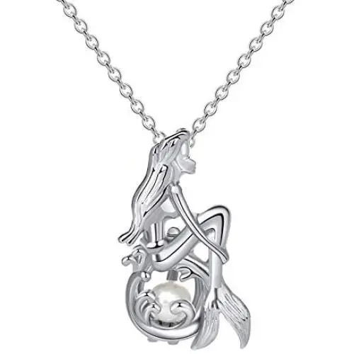 BQfife Mermaid Luminous Pendant Necklace statement Fluorescence Dainty Fish tail chain for Women Teen Girl Gift Jewelry BQfife Mermaid Luminous Pendant Necklace statement Fluorescence Dainty Fish tail chain for Women Teen Girl Gift Jewelry