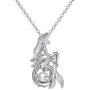 BQfife Mermaid Luminous Pendant Necklace statement Fluorescence Dainty Fish tail chain for Women Teen Girl Gift Jewelry BQfife Mermaid Luminous Pendant Necklace statement Fluorescence Dainty Fish tail chain for Women Teen Girl Gift Jewelry