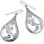 PZ Paz Creations Turquoise 925 Sterling Silver Pear Shaped Dangle Earrings PZ Paz Creations Turquoise 925 Sterling Silver Pear Shaped Dangle Earrings