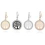 Tree of Life Dangle Earrings for Women,Rose Gold Silver Drop Earring for Girls Hypoallergenic Earring with Shining CZ Crystal
