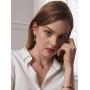 Gamtic Padlock Pendant Figaro Chain Necklace Gold Plated Stainless Steel Solid Lock Women Teen Girls Daily Jewelry