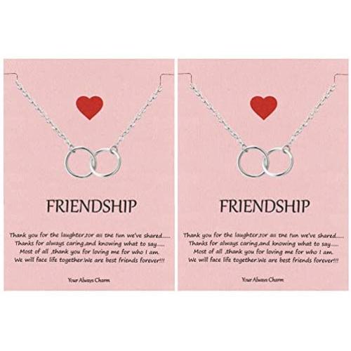 Your Always Charm Best Friend Necklace,Friendship Necklace for 2,Best Friend Jewelry Gifts