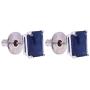 Ratnavali Jewels Silver Plated Cubic Zirconia Stud Earrings Jewelry For Women 9mm (Emerald Shape)