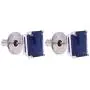 Ratnavali Jewels Silver Plated Cubic Zirconia Stud Earrings Jewelry For Women 9mm (Emerald Shape)