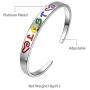 beautlace LGBT Bracelets 18K Gold/Silver/Black Gun Plated Gay & Lesbian Pride Bracelet Charm Jewelry for Men and Women KB0006