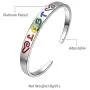 beautlace LGBT Bracelets 18K Gold/Silver/Black Gun Plated Gay & Lesbian Pride Bracelet Charm Jewelry for Men and Women KB0006