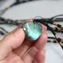 YGLINE Labradorite Healing Crystal Pendants,Natural Crystal Quartz Necklace 6 Faceted Chakra Crystal Wand Stone