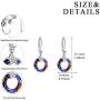 AOBOCO Sterling Silver Crystal Leverback Earrings for Women Dainty Girls Dangle Ear Ring Jewelry Gift with Swarovski Element