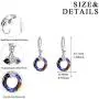 AOBOCO Sterling Silver Crystal Leverback Earrings for Women Dainty Girls Dangle Ear Ring Jewelry Gift with Swarovski Element