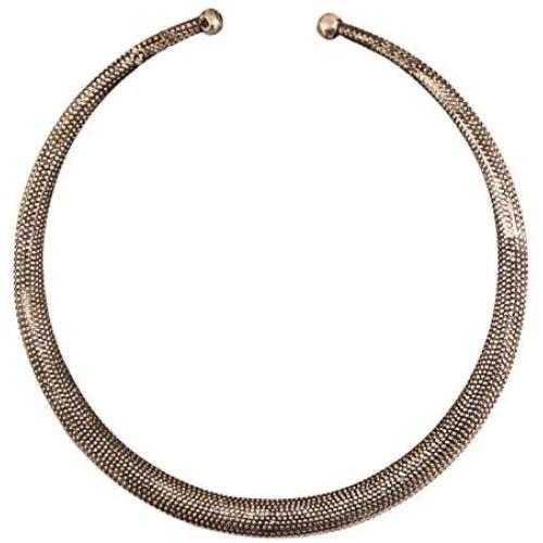 Touchstone Indian Bollywood Elegant Choker Torque Hasli Necklace Designer Jewelry for Women