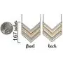 SPUNKYsoul New! Chevron Mid-Length Necklace Gold and Silver 2 Toned Collection