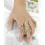 HUASAI 3D Snake Rings，Adjustable Simple Open Ring Personalized Middle Finger Thumb Ring Animal Halloween Jewelry Gifts for Women Girls