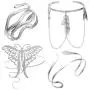 RechicGu Pack 4pcs Grecian Cleopatra Bracelet Set Armband Upper Arm Bicep Cuff Band Wrap Bangle Armlet Adjustable Belly Dance RechicGu Pack 4pcs Grecian Cleopatra Bracelet Set Armband Upper Arm Bicep Cuff Band Wrap Bangle Armlet Adjustable Belly Dance