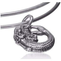 Alex and Ani Mermaid II Rafaelian Silver Bangle Bracelet