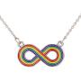 GuDeKe Rainbow Gay Pride LGBT Infinity Necklace Pendant Gift for Men/Women