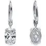 BERRICLE Rhodium Plated Sterling Silver Oval Cut Cubic Zirconia CZ Solitaire Leverback Anniversary Fashion Dangle Drop Earrings BERRICLE Rhodium Plated Sterling Silver Oval Cut Cubic Zirconia CZ Solitaire Leverback Anniversary Fashion Dangle Drop Earrings