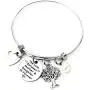 Warehouse No.9 Mother Bracelet Gift from Daughter, Family Jewellery Charm Bracelet Adjustable Bangle Gift for Women Mom Birthday Warehouse No.9 Mother Bracelet Gift from Daughter, Family Jewellery Charm Bracelet Adjustable Bangle Gift for Women Mom Birthday