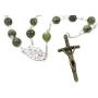 Biddy Murphy Connemara Marble Rosary Beads Celtic Cross 24 ¼ Inches Long Handcrafted in Ireland