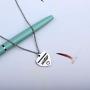 Detailed Thin Blue Line Police Mom Wife Sister Necklace Back The Blue Jewelry