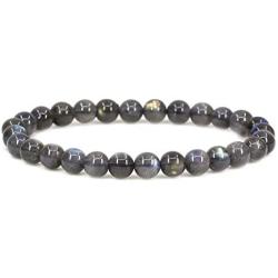 Gem Semi Precious Gemstone 6mm Round Beads Crystal Stretch Bracelet 7 Inch