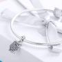 BAMOER 925 Sterling Silver Cute Sloth Charms Beads for Snake Chain Bracelet Necklace Cute Animal Pendant